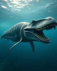 Basilosaurus počas lovu v eocénnom mori Paratethys Basilosaurus počas lovu v eocénnom mori Paratethys